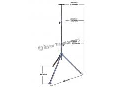 HEAVY DUTY GALVANIZED ADJUSTABLE TRIPOD STAND FOR LED SITE LIGHTING
